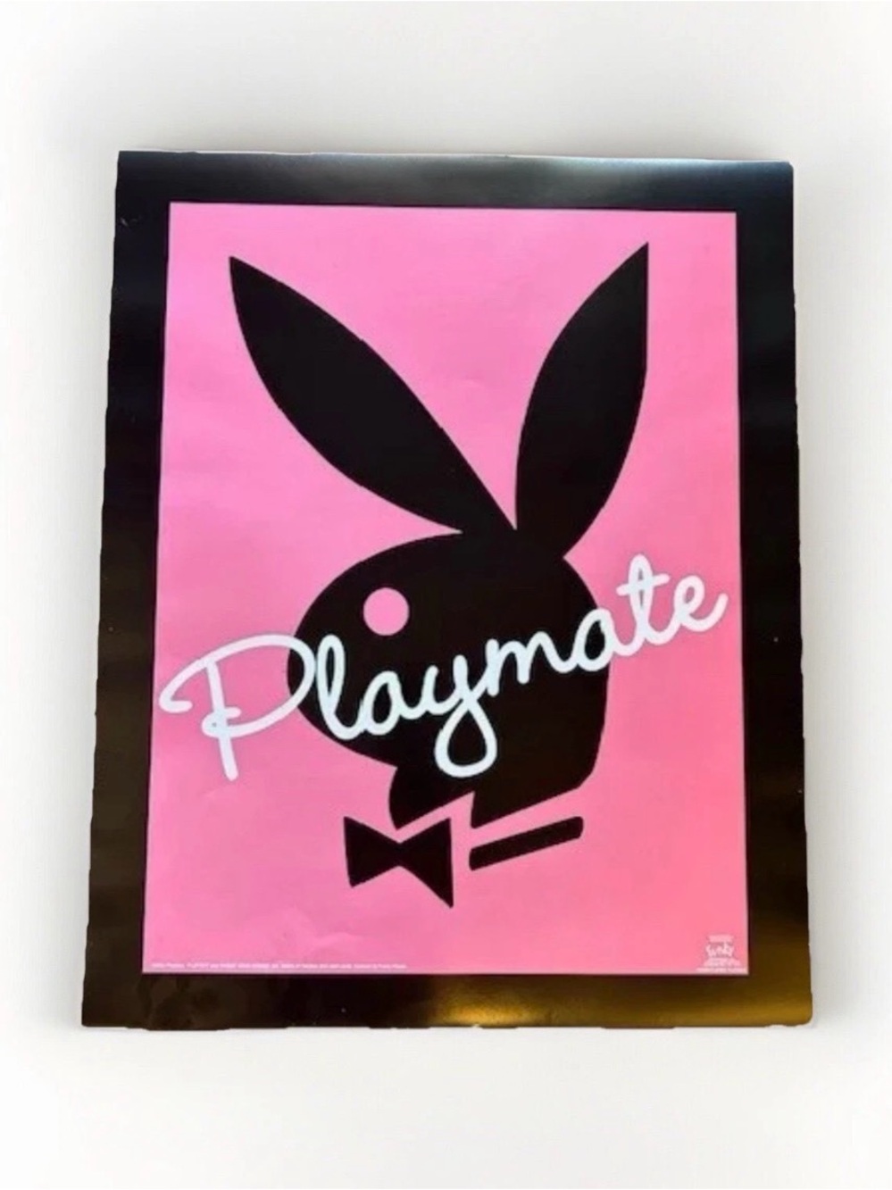 Vintage rare 2003 PLAYBOY Pink & Black Playmate Bunny Poster